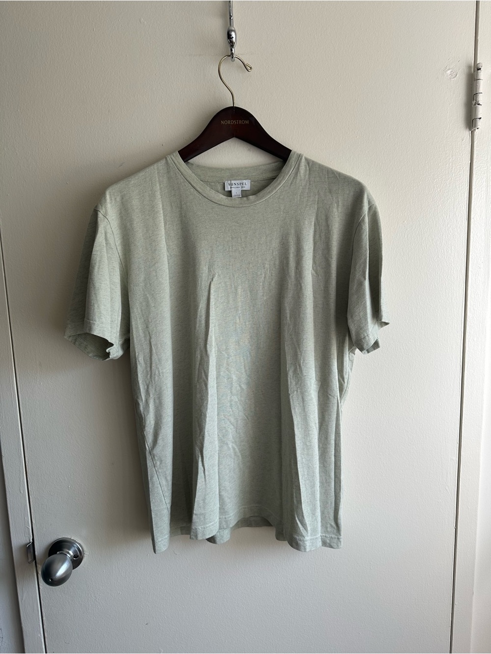 Sunspel Men’s Sage Crew Neck T-Shirt US L
